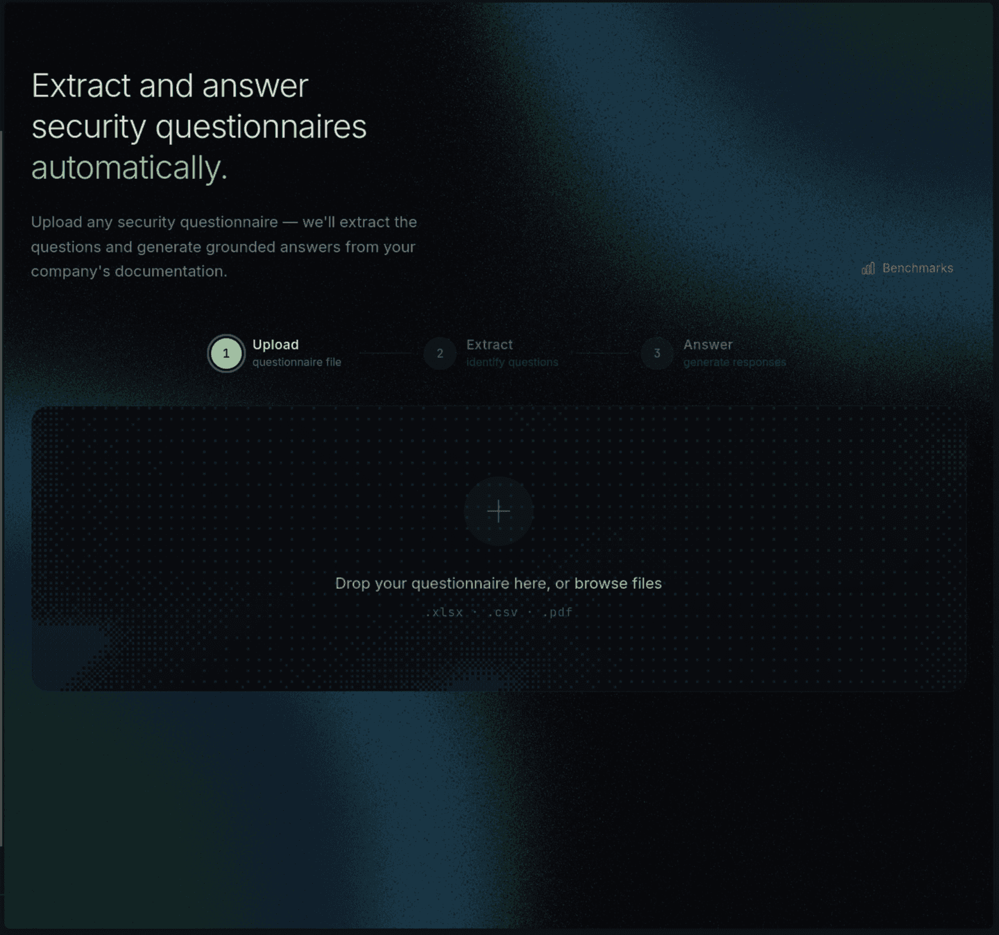 security questionnaire screenshot